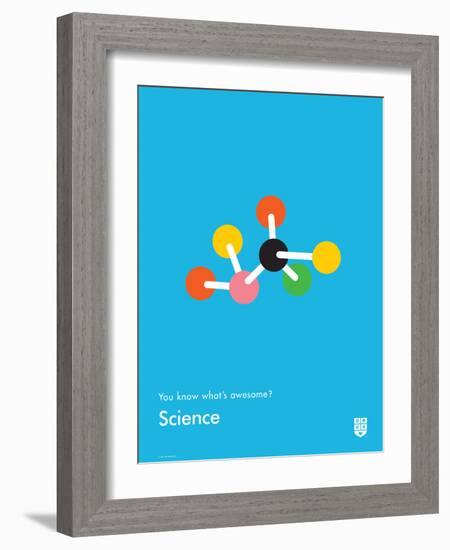 You Know What's Awesome? Science (Blue)-Wee Society-Framed Art Print
