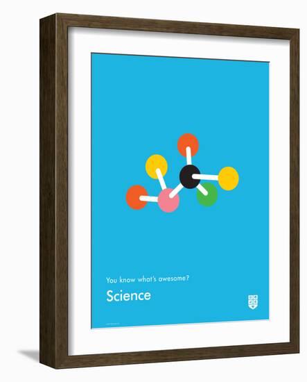 You Know What's Awesome? Science (Blue)-Wee Society-Framed Art Print