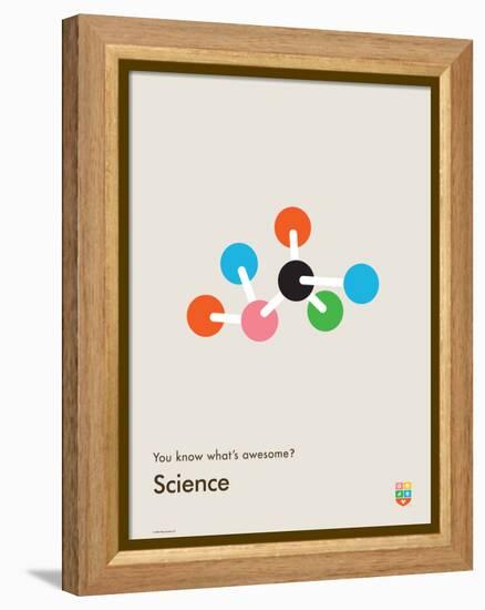 You Know What's Awesome? Science (Gray)-Wee Society-Framed Stretched Canvas