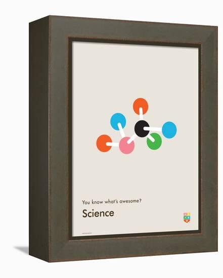 You Know What's Awesome? Science (Gray)-Wee Society-Framed Stretched Canvas