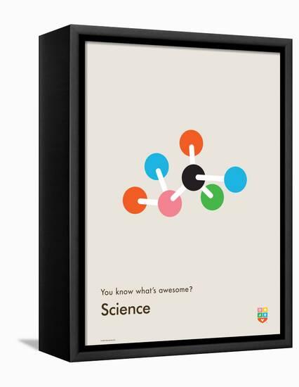 You Know What's Awesome? Science (Gray)-Wee Society-Framed Stretched Canvas