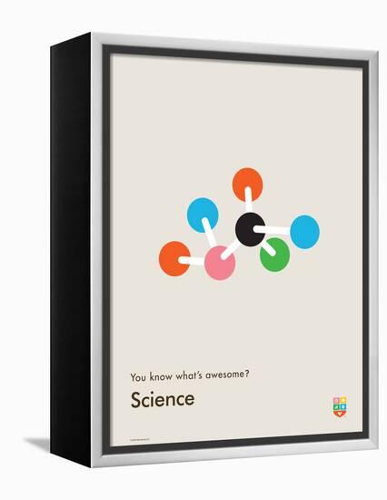 You Know What's Awesome? Science (Gray)-Wee Society-Framed Stretched Canvas