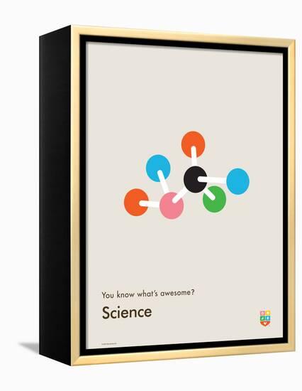 You Know What's Awesome? Science (Gray)-Wee Society-Framed Stretched Canvas