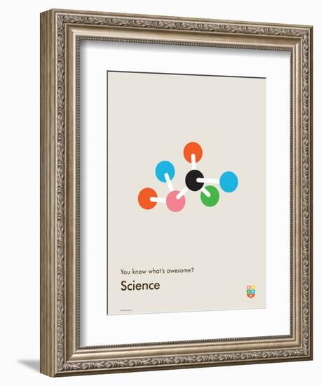 You Know What's Awesome? Science (Gray)-Wee Society-Framed Premium Giclee Print