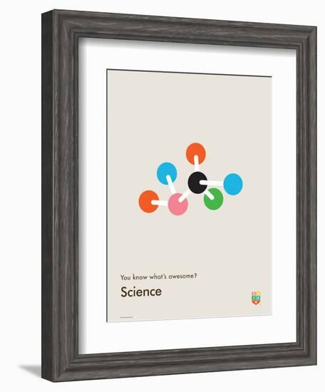 You Know What's Awesome? Science (Gray)-Wee Society-Framed Art Print