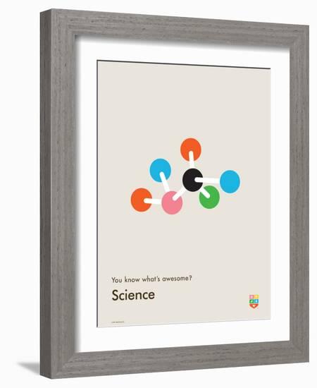 You Know What's Awesome? Science (Gray)-Wee Society-Framed Art Print