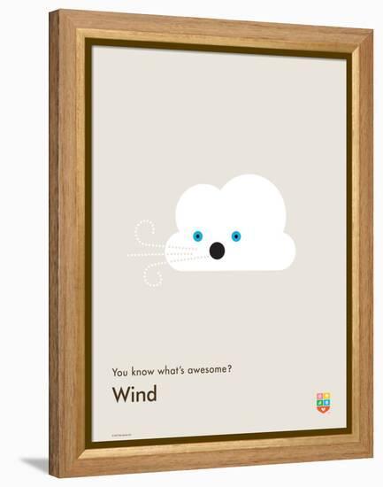 You Know What's Awesome? Wind (Gray)-Wee Society-Framed Stretched Canvas