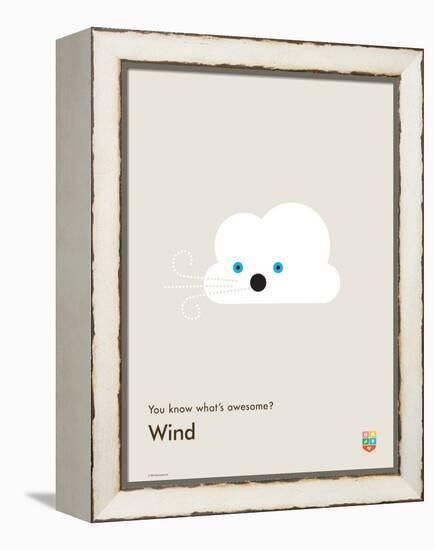 You Know What's Awesome? Wind (Gray)-Wee Society-Framed Stretched Canvas