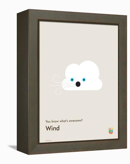 You Know What's Awesome? Wind (Gray)-Wee Society-Framed Stretched Canvas