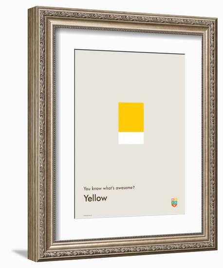 You Know What's Awesome? Yellow (Gray)-Wee Society-Framed Art Print