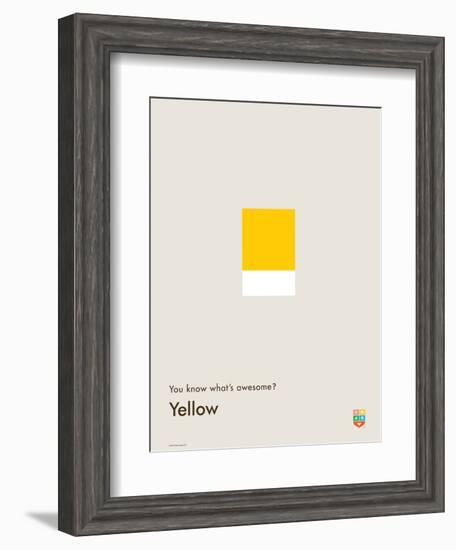 You Know What's Awesome? Yellow (Gray)-Wee Society-Framed Art Print