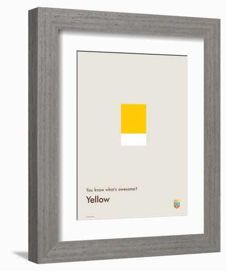 You Know What's Awesome? Yellow (Gray)-Wee Society-Framed Art Print