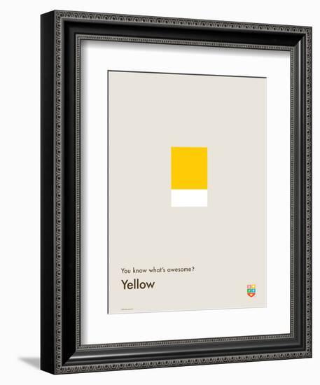 You Know What's Awesome? Yellow (Gray)-Wee Society-Framed Art Print