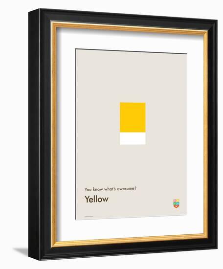 You Know What's Awesome? Yellow (Gray)-Wee Society-Framed Art Print