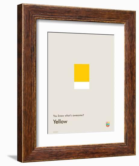 You Know What's Awesome? Yellow (Gray)-Wee Society-Framed Premium Giclee Print