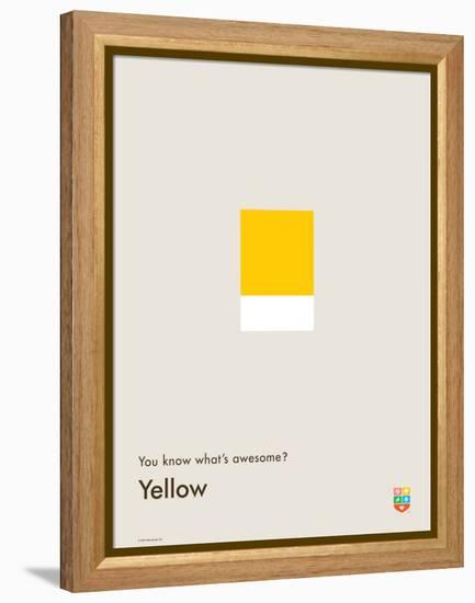 You Know What's Awesome? Yellow (Gray)-Wee Society-Framed Stretched Canvas