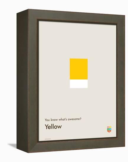 You Know What's Awesome? Yellow (Gray)-Wee Society-Framed Stretched Canvas
