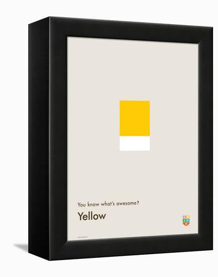 You Know What's Awesome? Yellow (Gray)-Wee Society-Framed Stretched Canvas