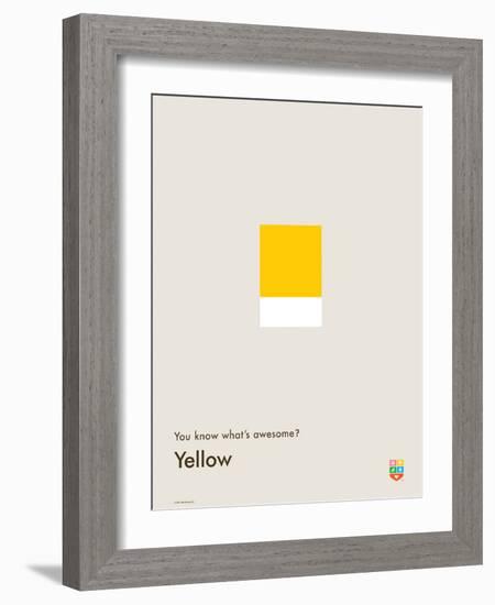 You Know What's Awesome? Yellow (Gray)-Wee Society-Framed Art Print