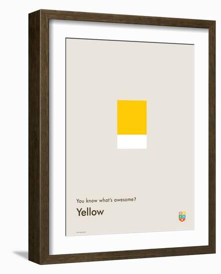 You Know What's Awesome? Yellow (Gray)-Wee Society-Framed Art Print