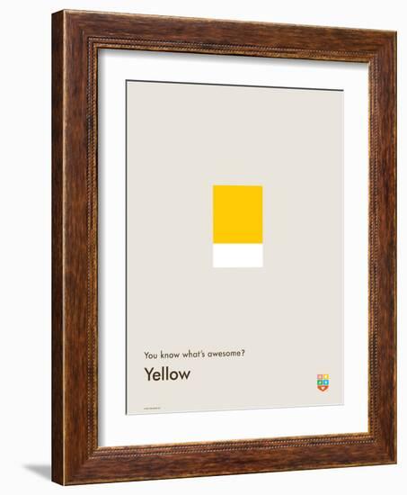 You Know What's Awesome? Yellow (Gray)-Wee Society-Framed Art Print