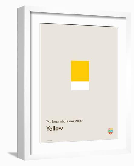 You Know What's Awesome? Yellow (Gray)-Wee Society-Framed Art Print