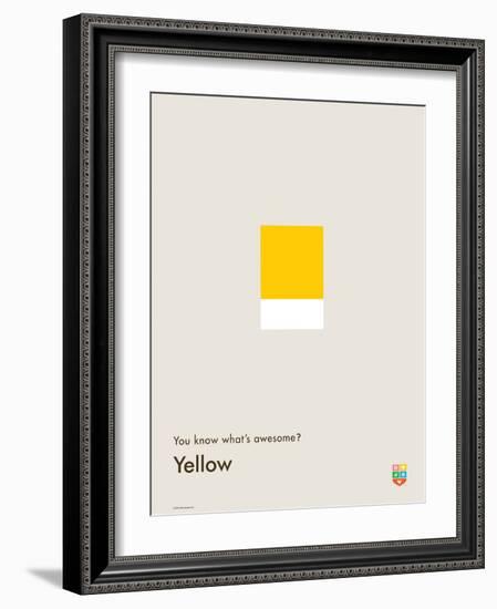 You Know What's Awesome? Yellow (Gray)-Wee Society-Framed Art Print