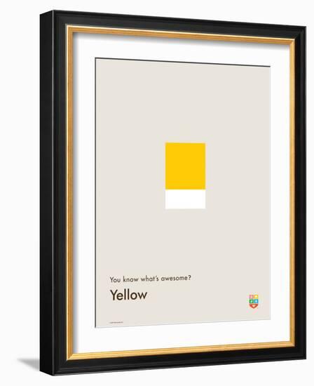 You Know What's Awesome? Yellow (Gray)-Wee Society-Framed Art Print