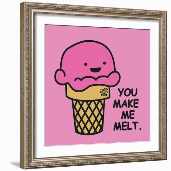 You Make Me Melt-Todd Goldman-Framed Giclee Print