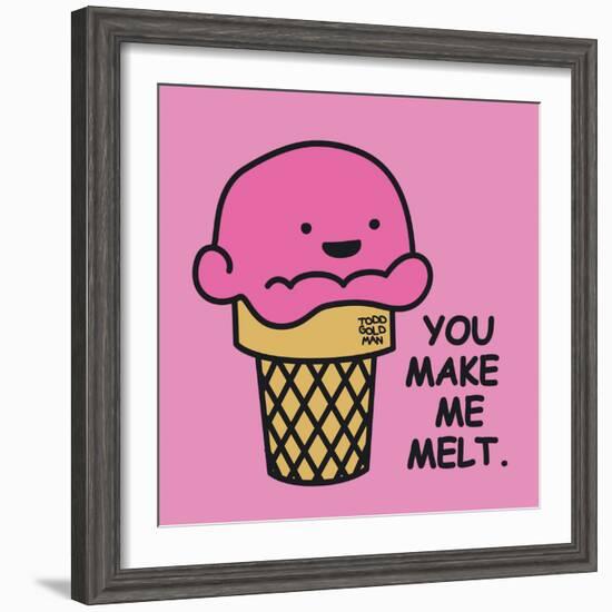 You Make Me Melt-Todd Goldman-Framed Giclee Print