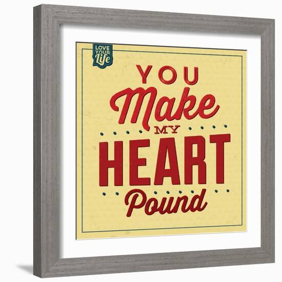 You Make My Heart Pound-Lorand Okos-Framed Art Print