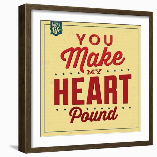 You Make My Heart Pound-Lorand Okos-Framed Art Print