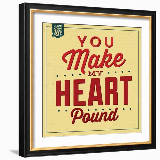 You Make My Heart Pound-Lorand Okos-Framed Art Print