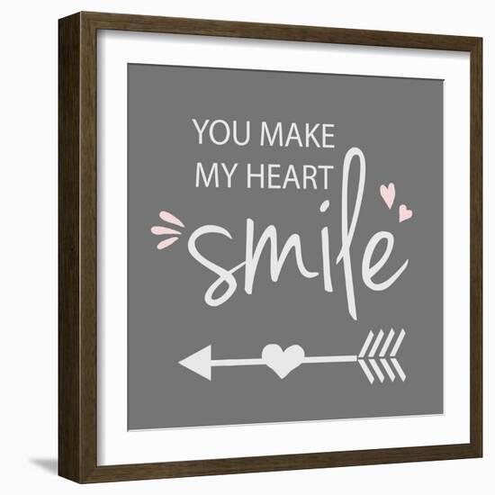 You Make My Heart Smile-Anna Quach-Framed Art Print