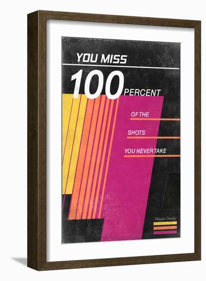 You Miss 100% Of The Shots You Never Take - Wayne Gretzky - VHS Tape-null-Framed Art Print