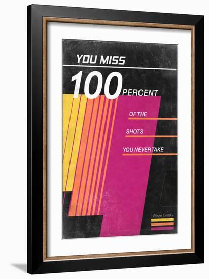 You Miss 100% Of The Shots You Never Take - Wayne Gretzky - VHS Tape-null-Framed Art Print