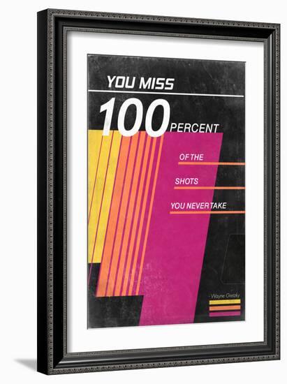 You Miss 100% Of The Shots You Never Take - Wayne Gretzky - VHS Tape-null-Framed Art Print