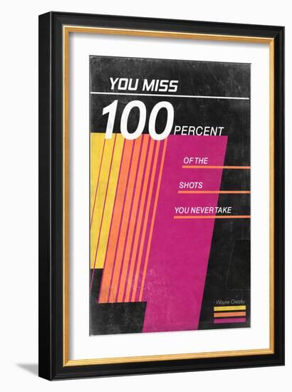 You Miss 100% Of The Shots You Never Take - Wayne Gretzky - VHS Tape-null-Framed Art Print