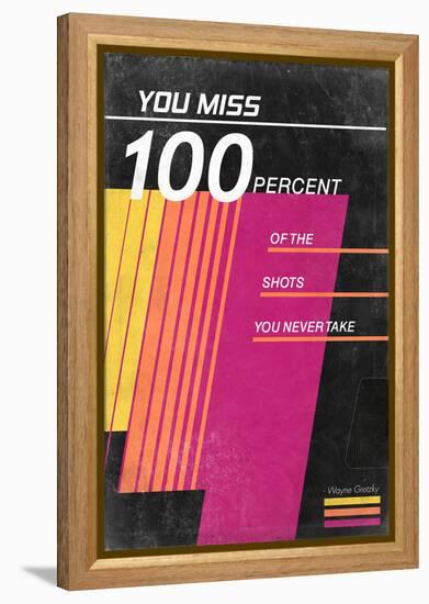 You Miss 100% Of The Shots You Never Take - Wayne Gretzky - VHS Tape-null-Framed Stretched Canvas