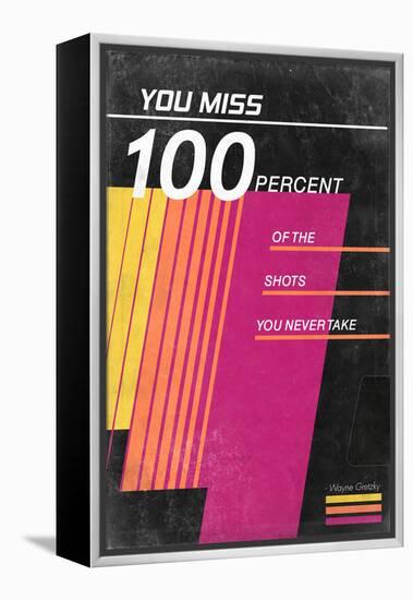 You Miss 100% Of The Shots You Never Take - Wayne Gretzky - VHS Tape-null-Framed Stretched Canvas