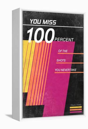 You Miss 100% Of The Shots You Never Take - Wayne Gretzky - VHS Tape-null-Framed Stretched Canvas