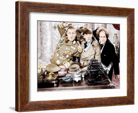 YOU NAZTY SPY, from left: Curly Howard, Moe Howard, Larry Fine, [aka The Three Stooges], 1940-null-Framed Photo