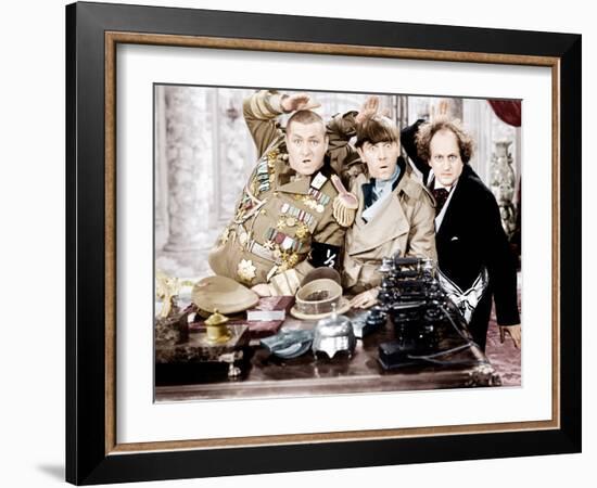 YOU NAZTY SPY, from left: Curly Howard, Moe Howard, Larry Fine, [aka The Three Stooges], 1940-null-Framed Photo