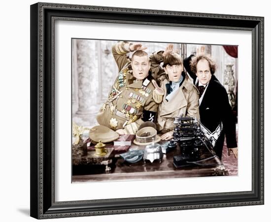 YOU NAZTY SPY, from left: Curly Howard, Moe Howard, Larry Fine, [aka The Three Stooges], 1940-null-Framed Photo