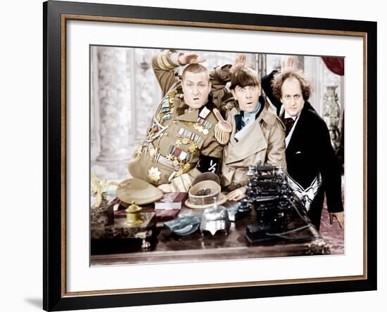 YOU NAZTY SPY, from left: Curly Howard, Moe Howard, Larry Fine, [aka The Three Stooges], 1940-null-Framed Photo