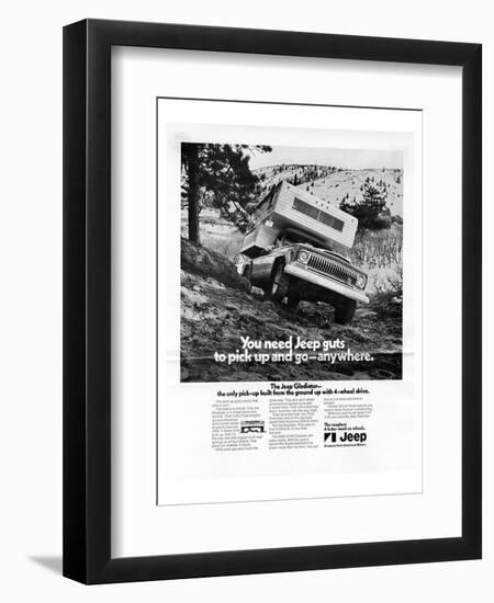 You Need Jeep Guts to Pick Up-null-Framed Art Print