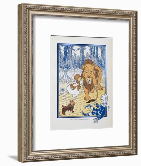 You Ought To Be Ashamed Of Yourself !. the The Cowardly Lion Being Rebuked by Dorothy-William Denslow-Framed Giclee Print