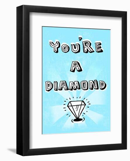 You're A Diamond - Tommy Human Cartoon Print-Tommy Human-Framed Art Print