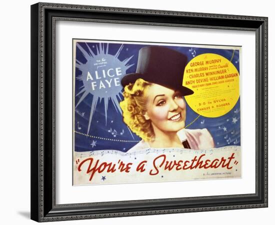 You're a Sweetheart - Lobby Card Reproduction-null-Framed Photo