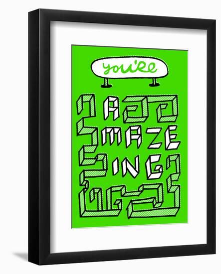 You're Amazing - Tommy Human Cartoon Print-Tommy Human-Framed Art Print